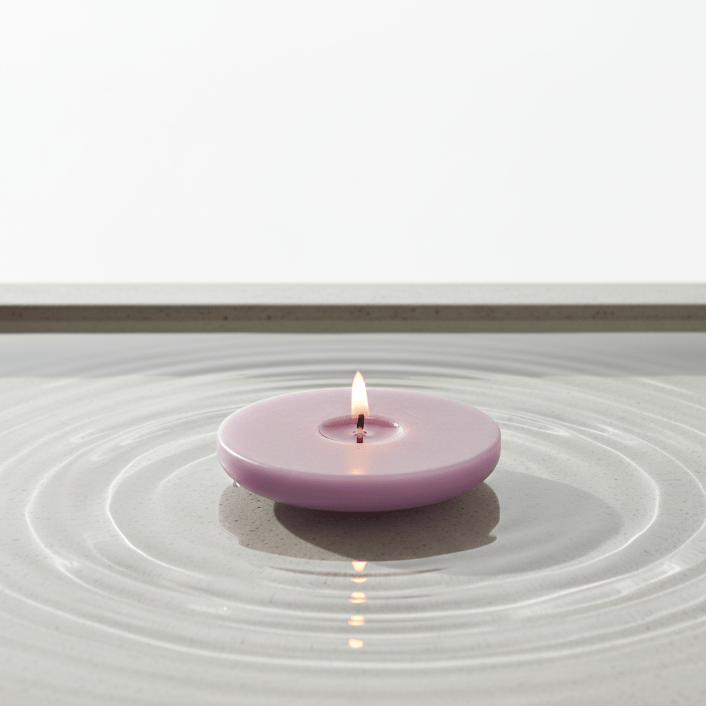 Large Floating Candle - LilacFloating CandlesHeart Notes