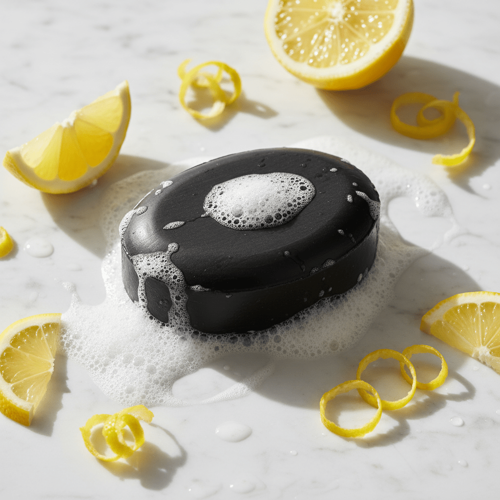 Charcoal Soap 85g - LemonCharcoal Soap 85gHeart Notes