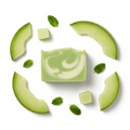 Handcrafted Soap Slice 100g - MelonHandmade Soap Loaves 1.2KgHeart Notes