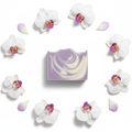 Handcrafted Soap Slice 100g - OrchidHandmade Soap Loaves 1.2KgHeart Notes
