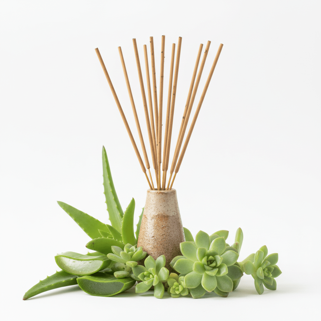 Plant Based Masala Incense Sticks - Aloe VeraPlant Based Masala Incense SticksHeart Notes