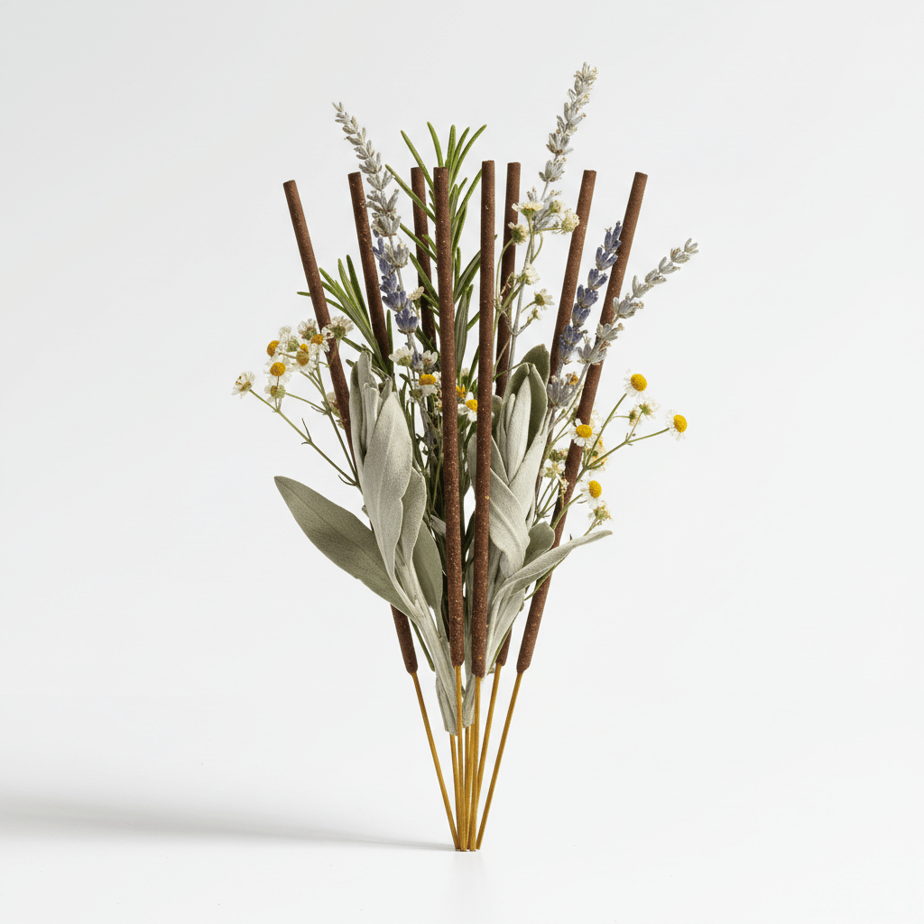 Plant Based Masala Incense Sticks - Californian White SagePlant Based Masala Incense SticksHeart Notes