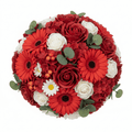 Large Red Bouquet in Wicker BasketSoap Flower BouquetsHeart Notes