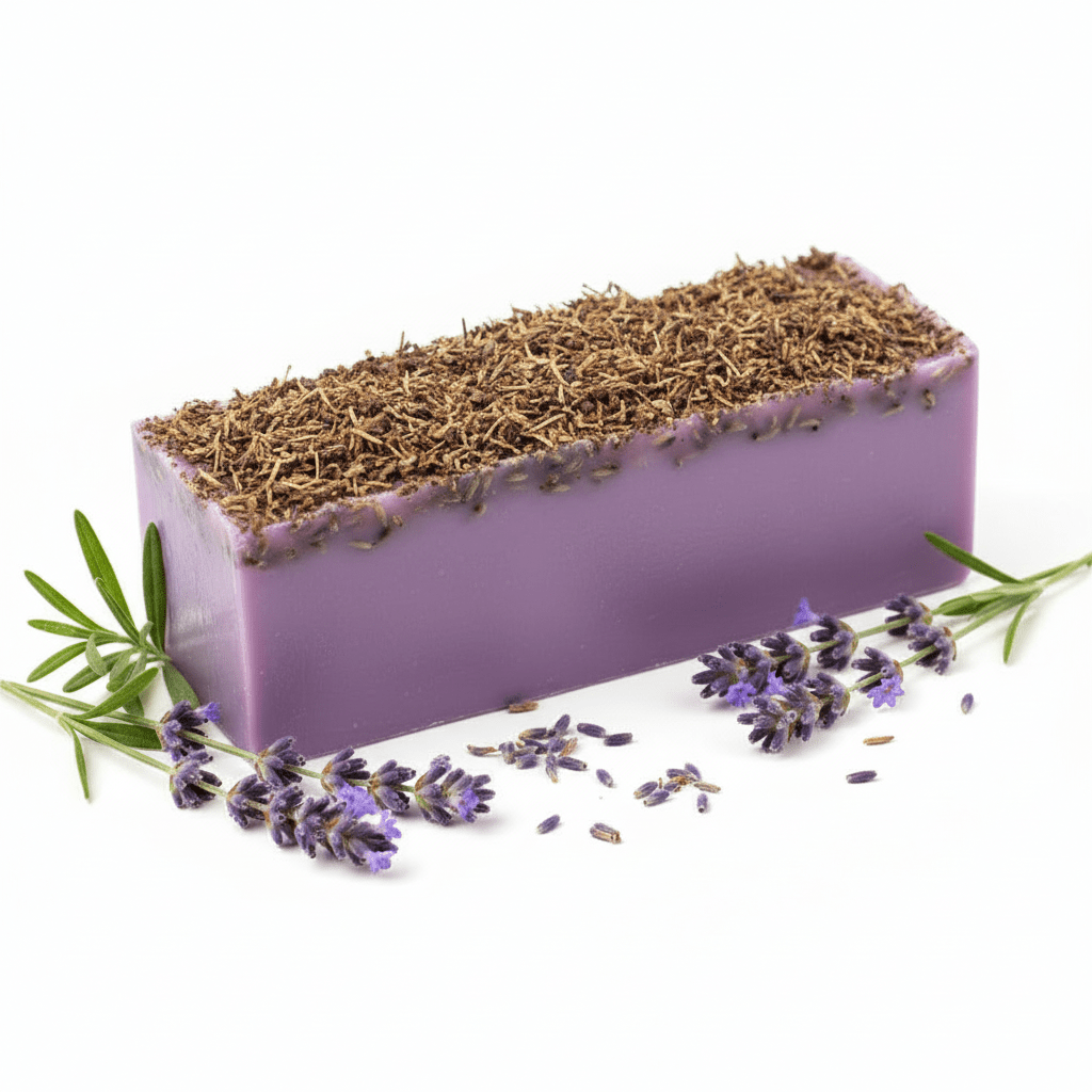 Sleepy Lavender - Soap LoafWild & Natural Hand - Crafted Soap 1.3kg and SlicesHeart Notes