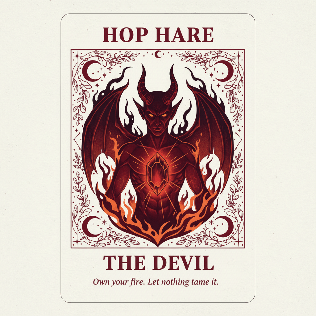 HH Tarot Roll On - The DevilHop Hare Essential Oil Gemstone Roll OnHeart Notes