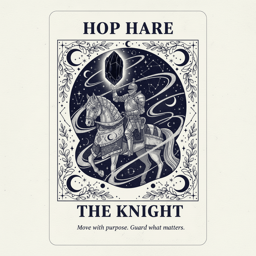 HH Tarot Roll On - The KnightHop Hare Essential Oil Gemstone Roll OnHeart Notes
