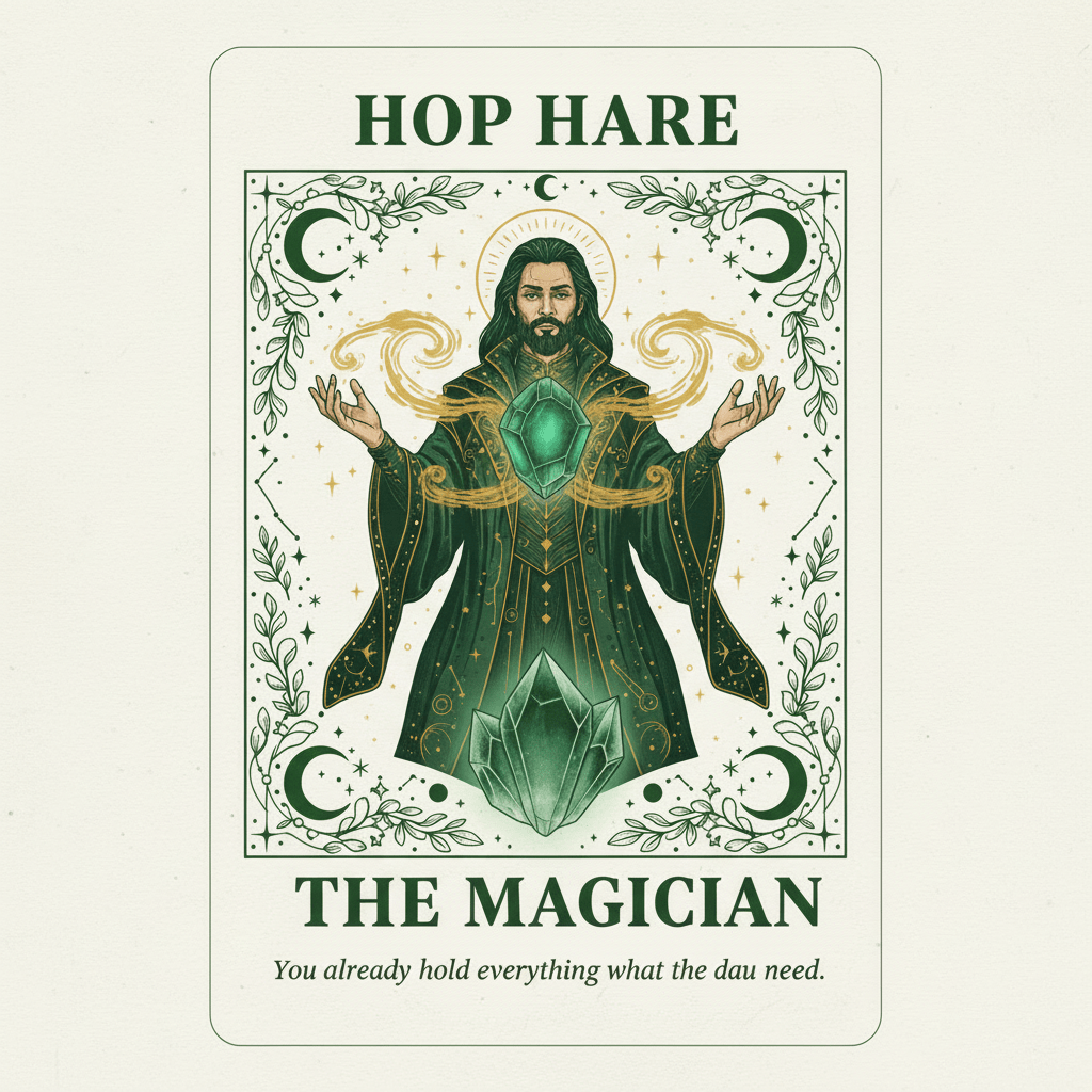 HH Tarot Roll On - The MagicianHop Hare Essential Oil Gemstone Roll OnHeart Notes