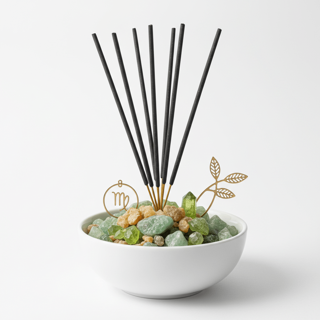 Copal Zodiac Gemstone Crystal Incense - VirgoZodiac Crystal Scents IncenseHeart Notes