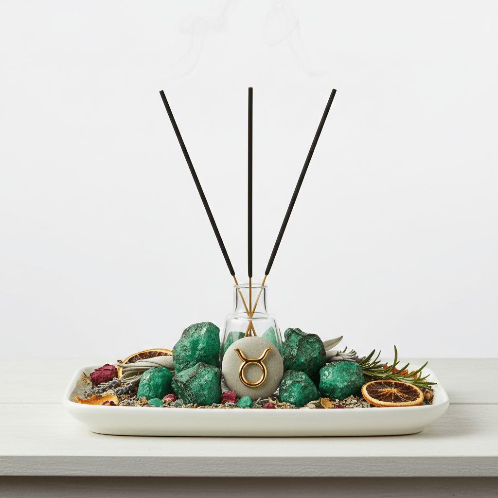 Herbs Zodiac Gemstone Crystal Incense - TaurusZodiac Crystal Scents IncenseHeart Notes