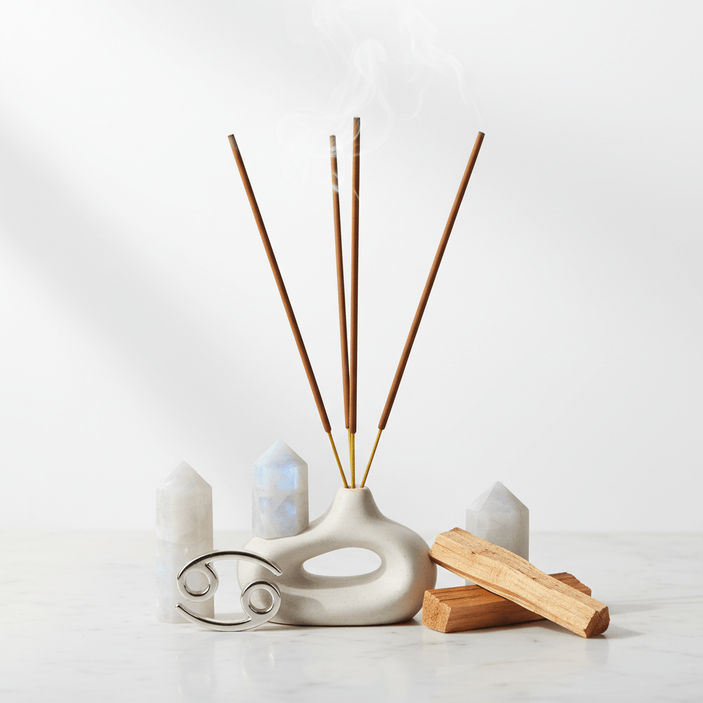 Palo Santo Zodiac Gemstone Crystal Incense - CancerZodiac Crystal Scents IncenseHeart Notes
